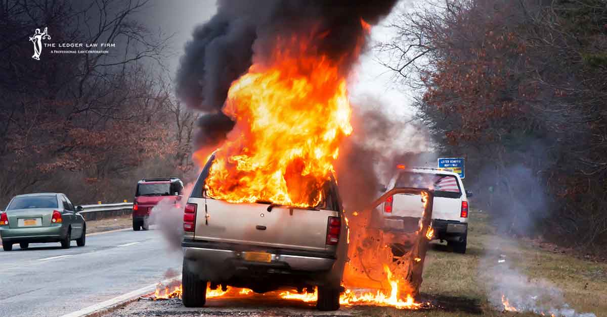 LBJ Freeway Multi Vehicle Crash and Fire