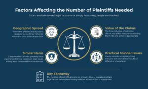 Factors Affecting the Number of Plaintiffs Needed